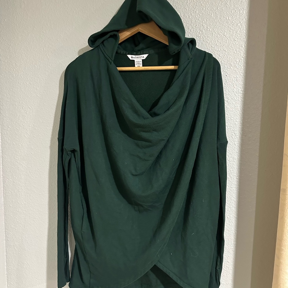 Athleta  Purana  wrap hooded sweatshirt  with h pockets size XXS good condition - Picture 5 of 9